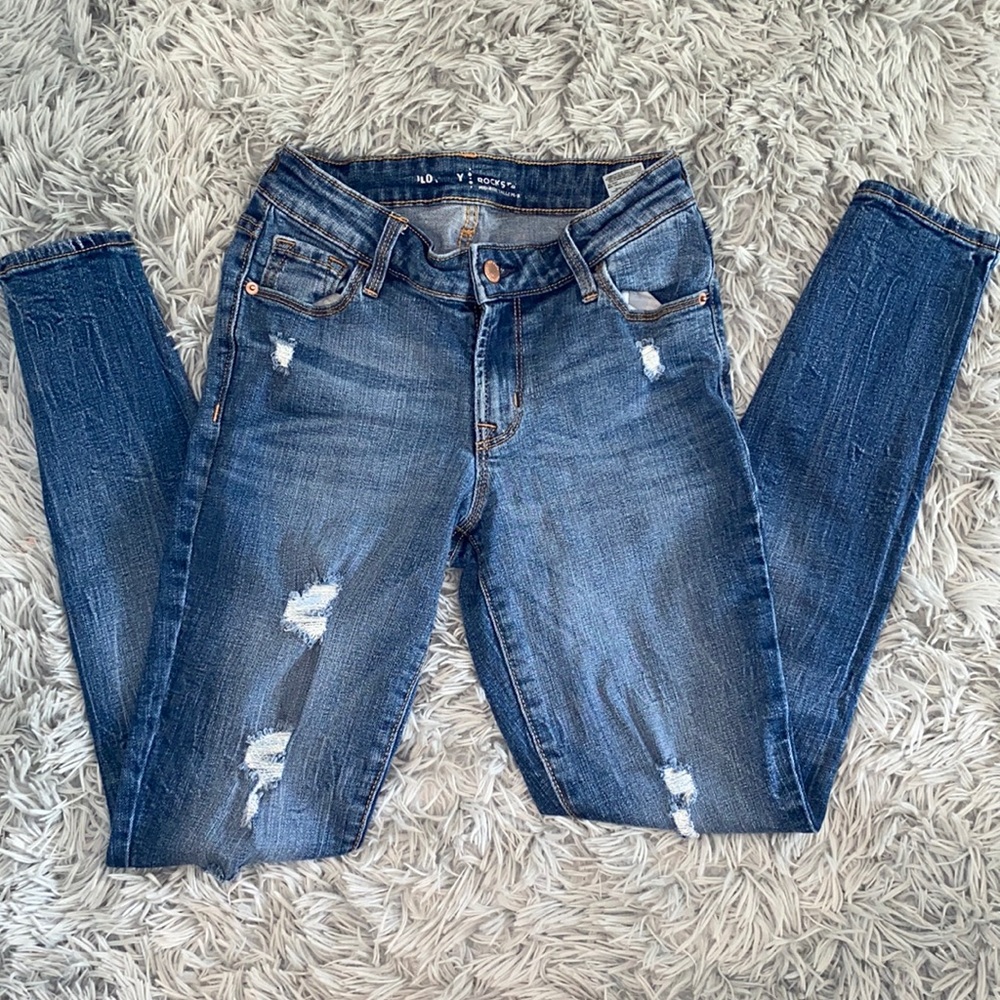 Old Navy Mid-Rise Distressed Skinny Jeans